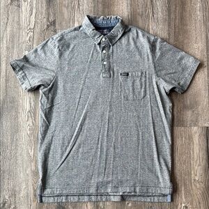US Polo Assn Shirt Gray Blue Polo Shirt Classic Knit Short Sleeve Size Large